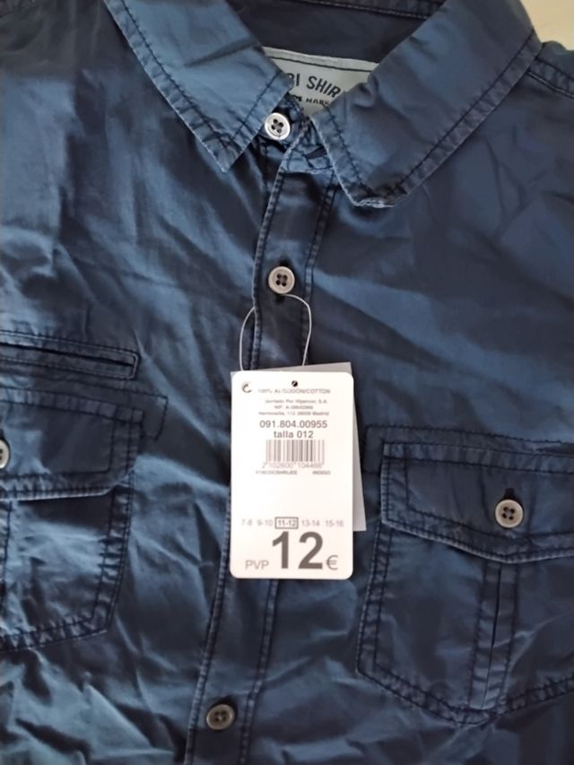Camisa niño talla 11/12 años, azul marino
