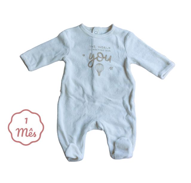 Babygrow Bege Kiabi 1 mês