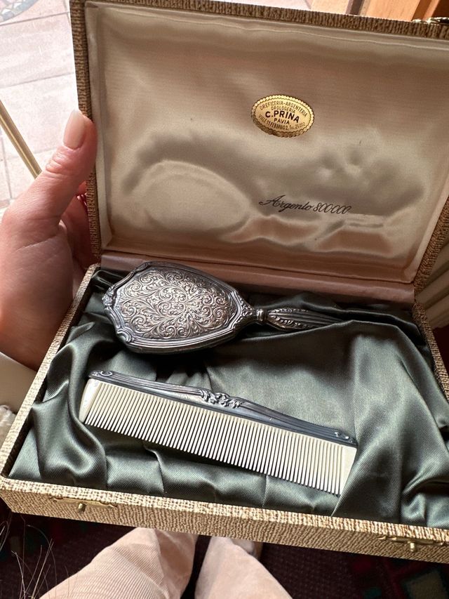 pettini neonato argento