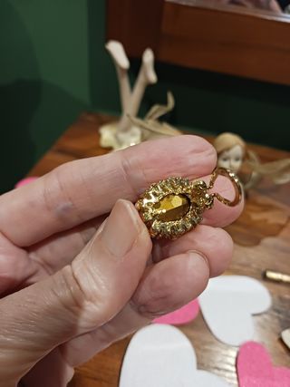 Pendientes chapados oro vintage nuevo
