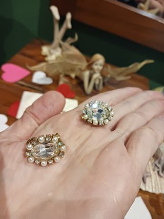 Pendientes chapados oro vintage nuevo