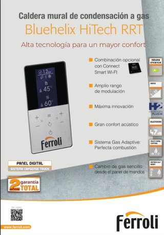 CALDERA CONDENSACION FERROLI BLUEHELIX HYTECH  24K