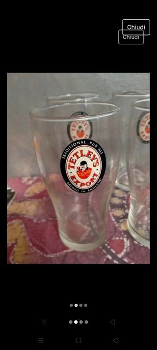 Set 4 bicchieri da birra