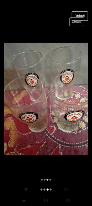Set 4 bicchieri da birra