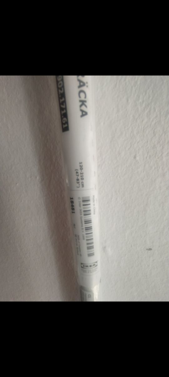 Barra de cortina blanca, Ikea