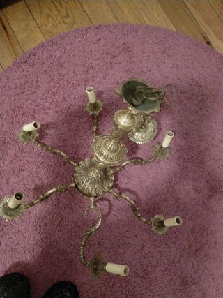 Lampara de bronce vintage