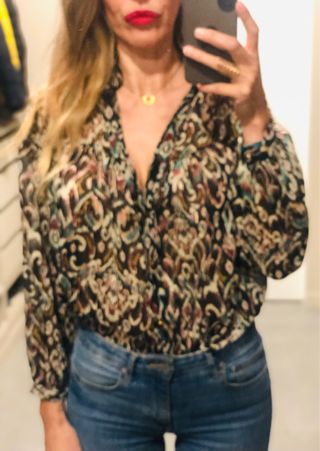 Blusa ikat hilos metalizados Zara 