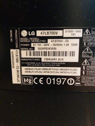 LG 47LB700V despiece