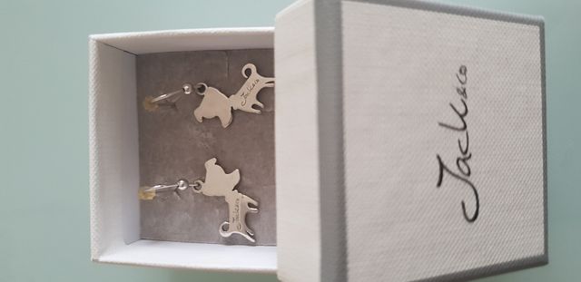 Orecchini in argento 925 cane