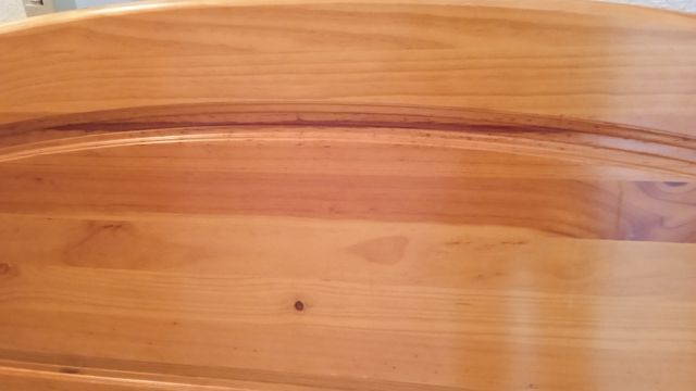 Cabecero 135 madera maciza color miel