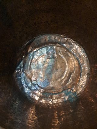 Caldero de cobre antiguo