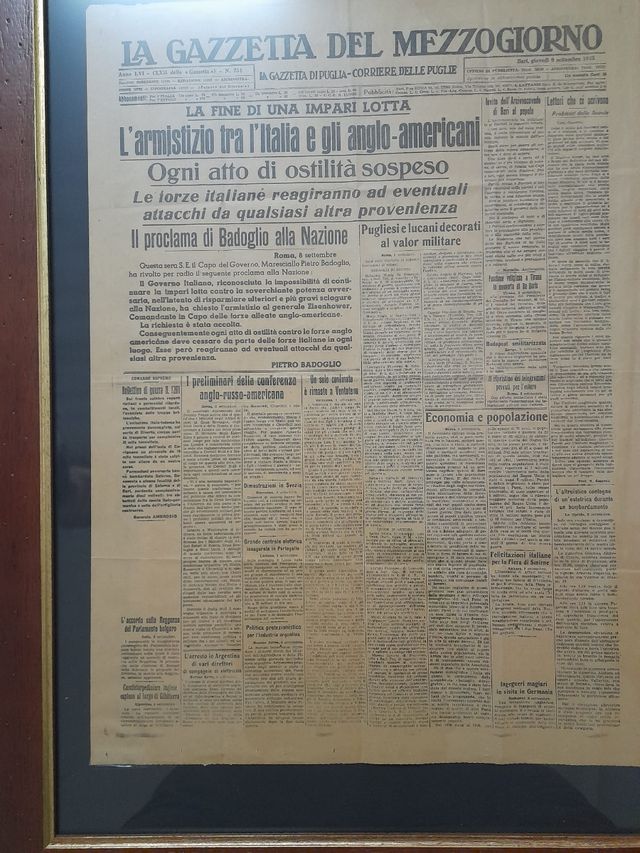 Quadro gazzetta mezzogiorno 1943