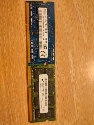 Memorias RAM 8 GB DDR3 en total (2 x 4 GB)