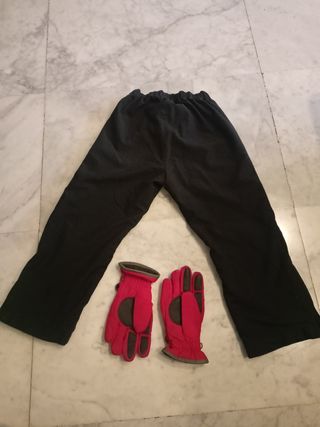 Pantalones  y guantes nieve niñ@