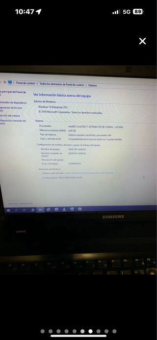 Samsung de 15” intel i7 OPORTUNIDAD!