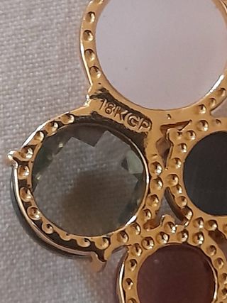 Pulsera con piedras montadas en chapado oro 18Kgp