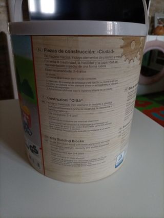 Juguete piezas de construcción de madera