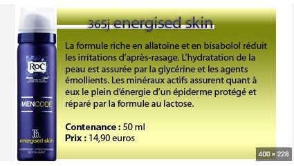 RoC Mencode 365J Energised Skin 50ml Dopobarba