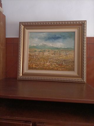 Cuadro al oleo con marco