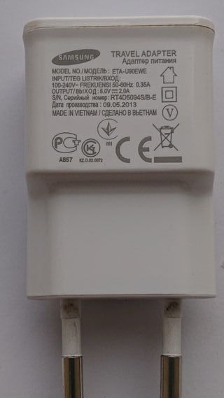 Cargador original Samsung 5V 2.0A