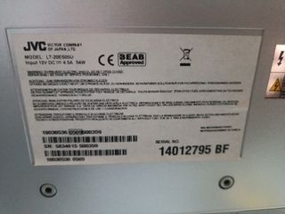 Televisión Monitor TV JVC 20" lt20E50su