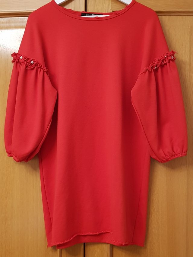 Vestido rojo sudadera
