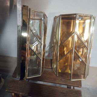 Coppia applique in ottone