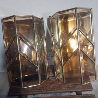 Coppia applique in ottone