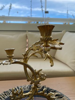 Candelabro de bronce