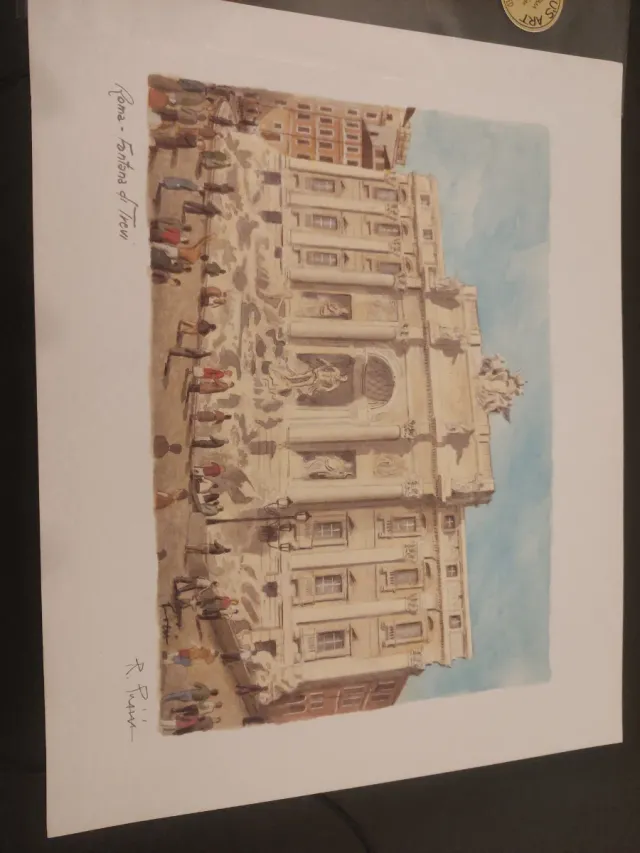 Stampa ad acquerello Roma