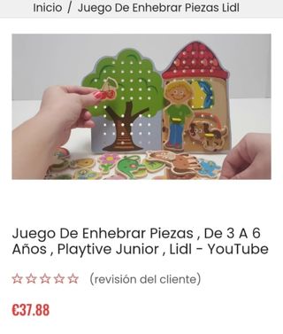 Juego De Enhebrar Piezas 3-6 Años Playtive