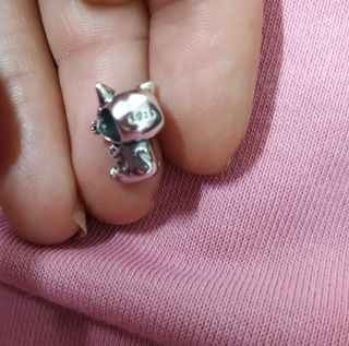 Charm abalorio Gato Gata Plata para pulsera collar