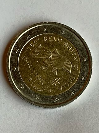 Moneta da 2 euro del 150° Dell’Unità d’Italia