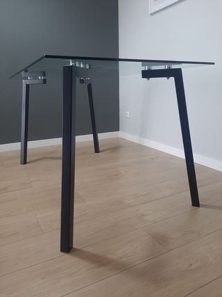 Mesa comedor de cristal