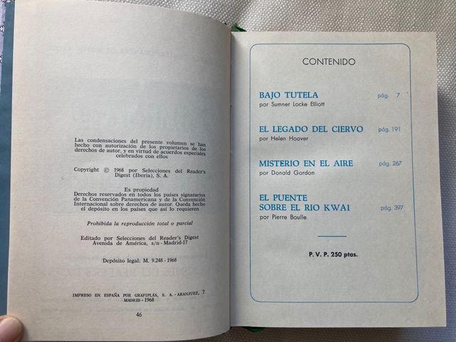 Libro Selecciones de Reader’s Digest - 4 Historias