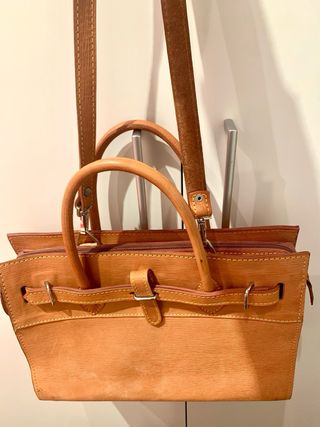 Bolso de Piel - Cuero Natural Auténtico. 
