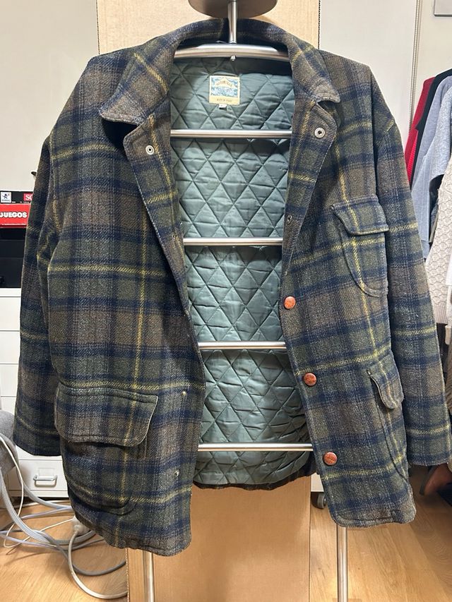 Chaquetón de lana cuadros