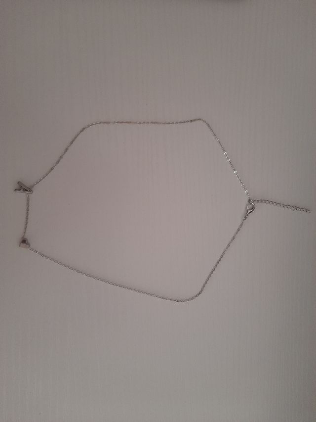 Collana con ciondolo lettera A con cuore