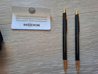 Conjunto bolígrafo y portaminas Inoxcrom vintage