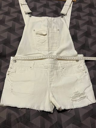 Mono / Peto Denim Blco - STRADIVARIUS -Talla M 38