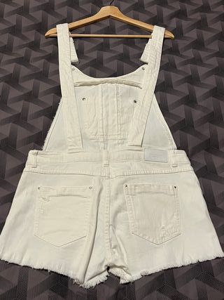 Mono / Peto Denim Blco - STRADIVARIUS -Talla M 38