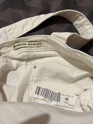 Mono / Peto Denim Blco - STRADIVARIUS -Talla M 38