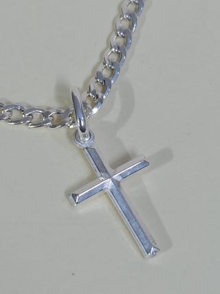 Pulsera De cruz en plata de ley