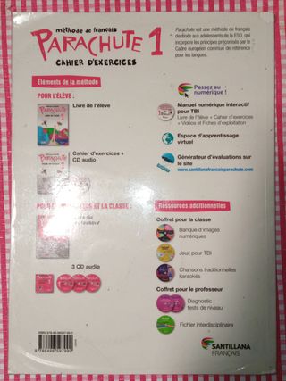 2Libros parachute cahier d´exercises y livre 1