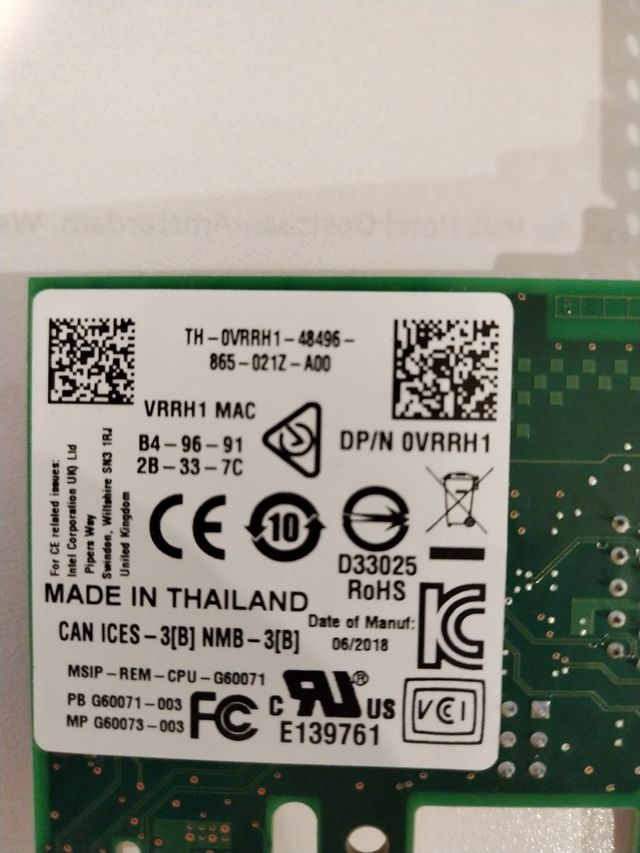 Scheda di rete Intel DP/N TH0VRRH1