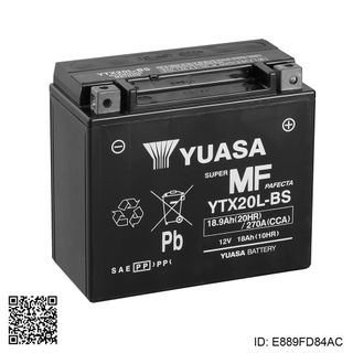 Bateria YTX20L-BS Combipack con electrol E889