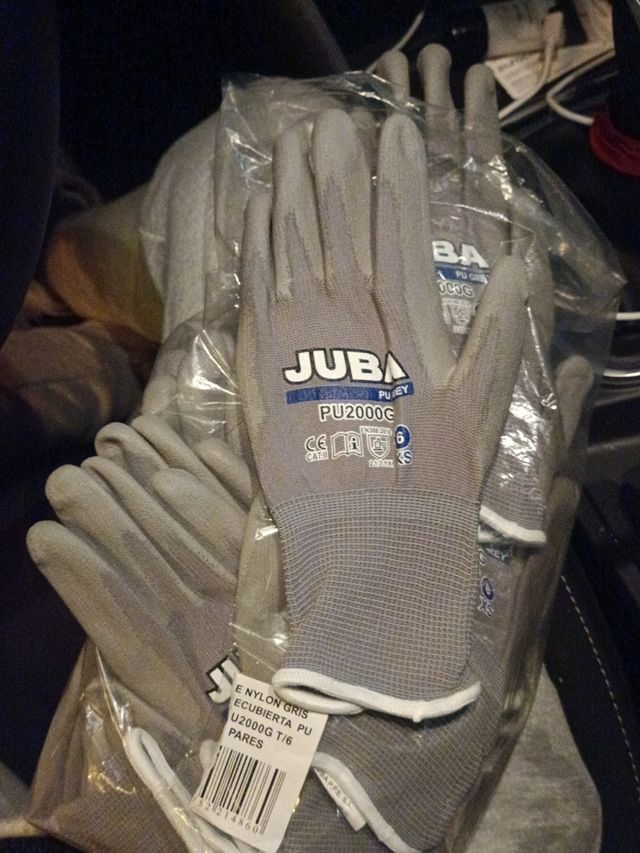 8 pares de guantes de nylon para trabajar