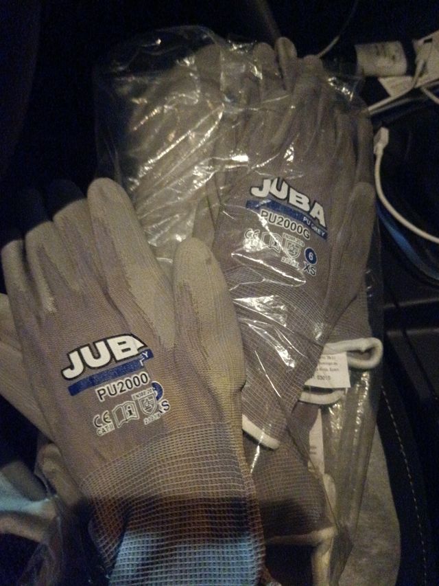 8 pares de guantes de nylon para trabajar