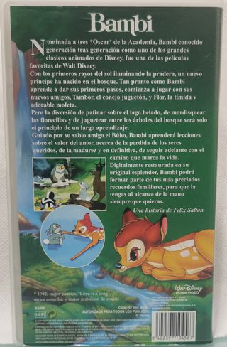Vendo película de Bambi VHS en perfecto estado