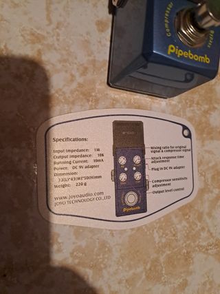 Pedal Joyo Pipebomb - Compresor